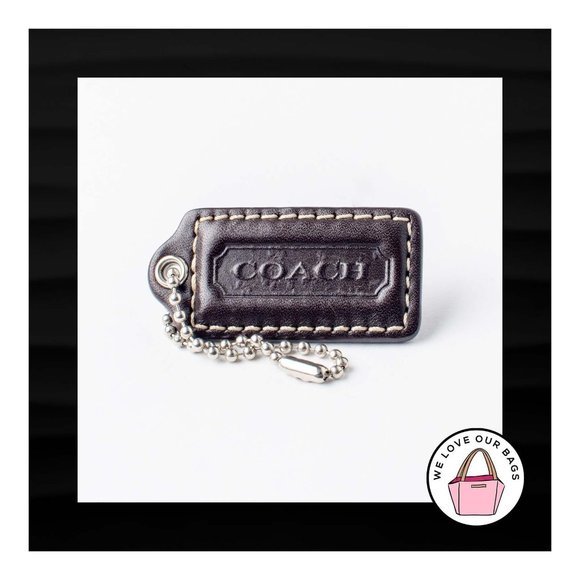 2" Medium COACH BROWN LEATHER KEY FOB BAG CHARM - Picture 1 of 1